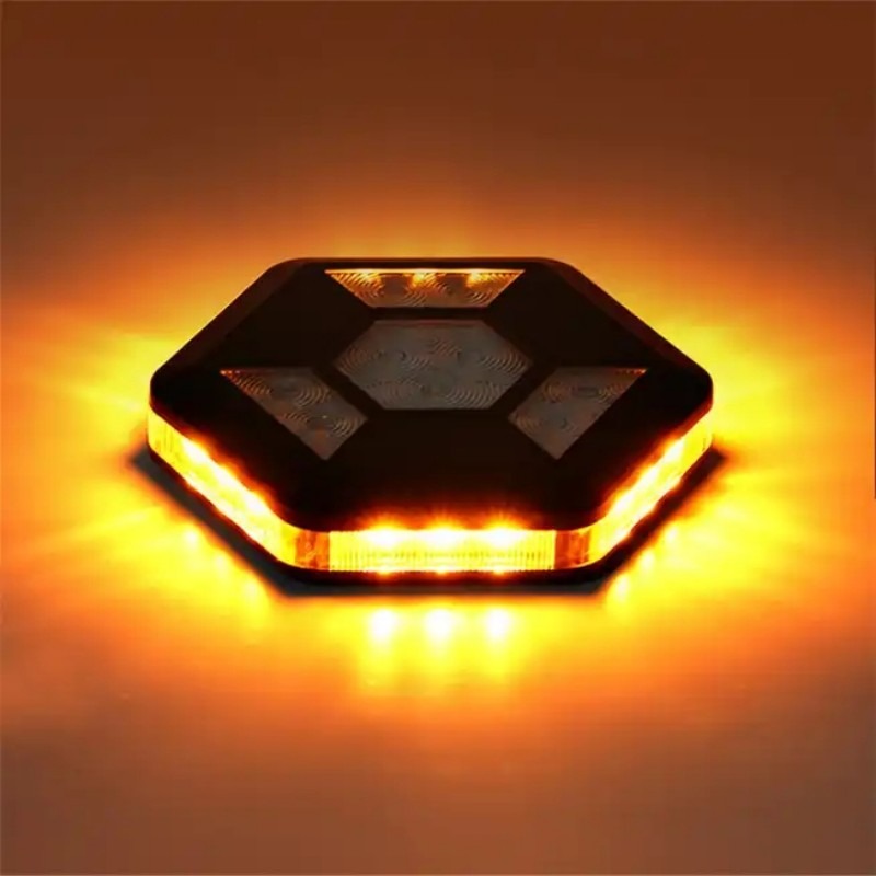 Rotating LED Warning Light Rechargeable Safety Signal for Cars