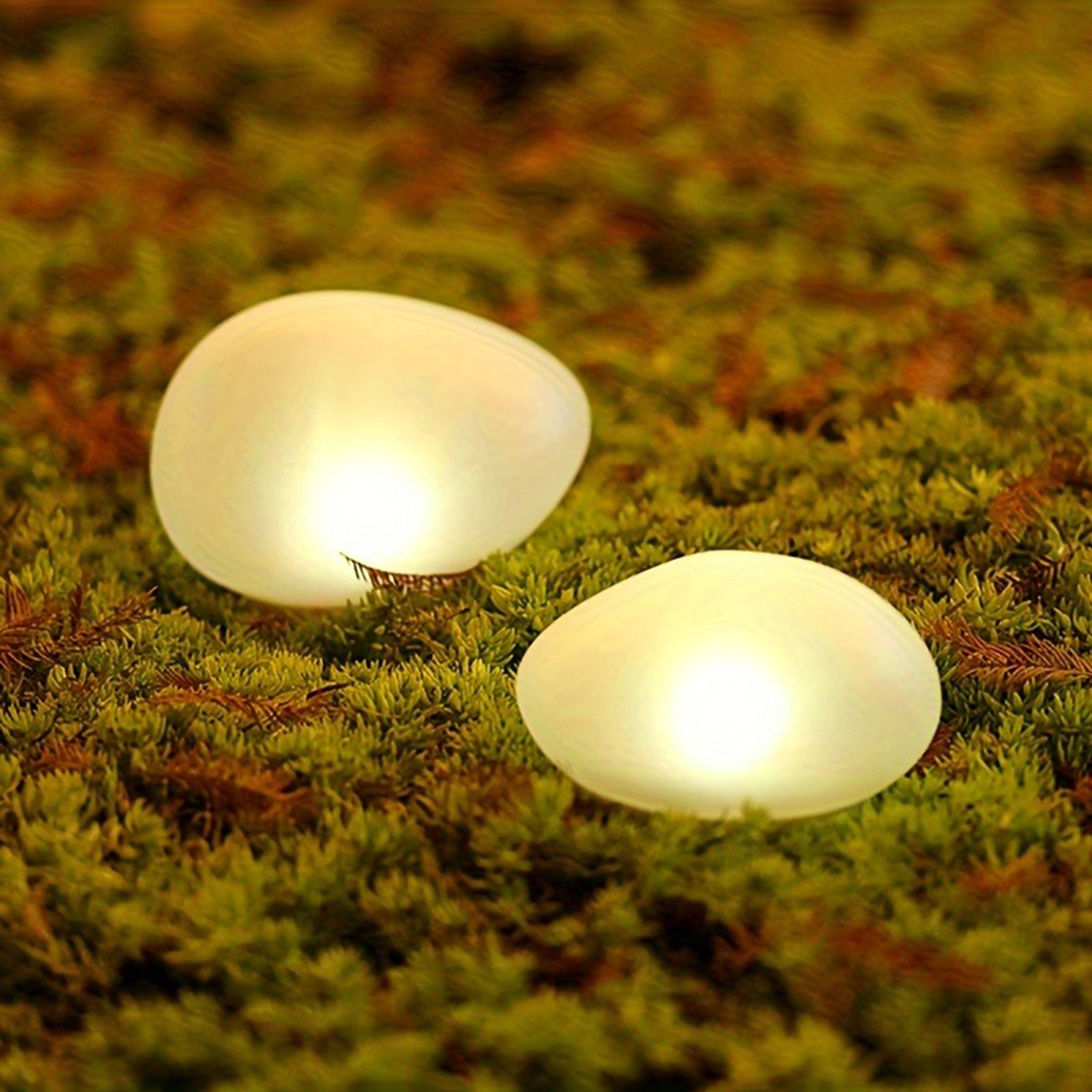 Solar Pebble Garden Lights for Outdoor Pathway Lighting Warm White Solar Landscape Lights