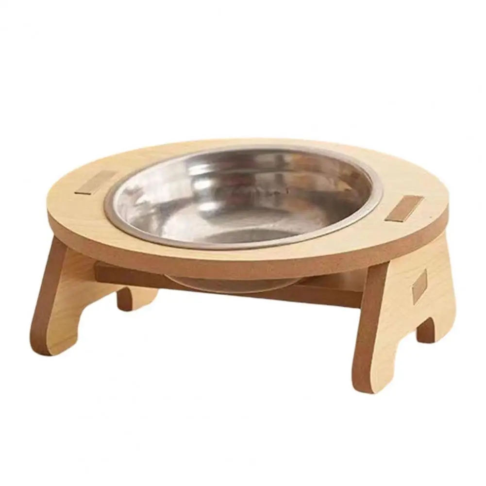 Double Cat Bowl Raised Stand Anti Knock Non Spill Pet Feeder for Cats and Small Dogs