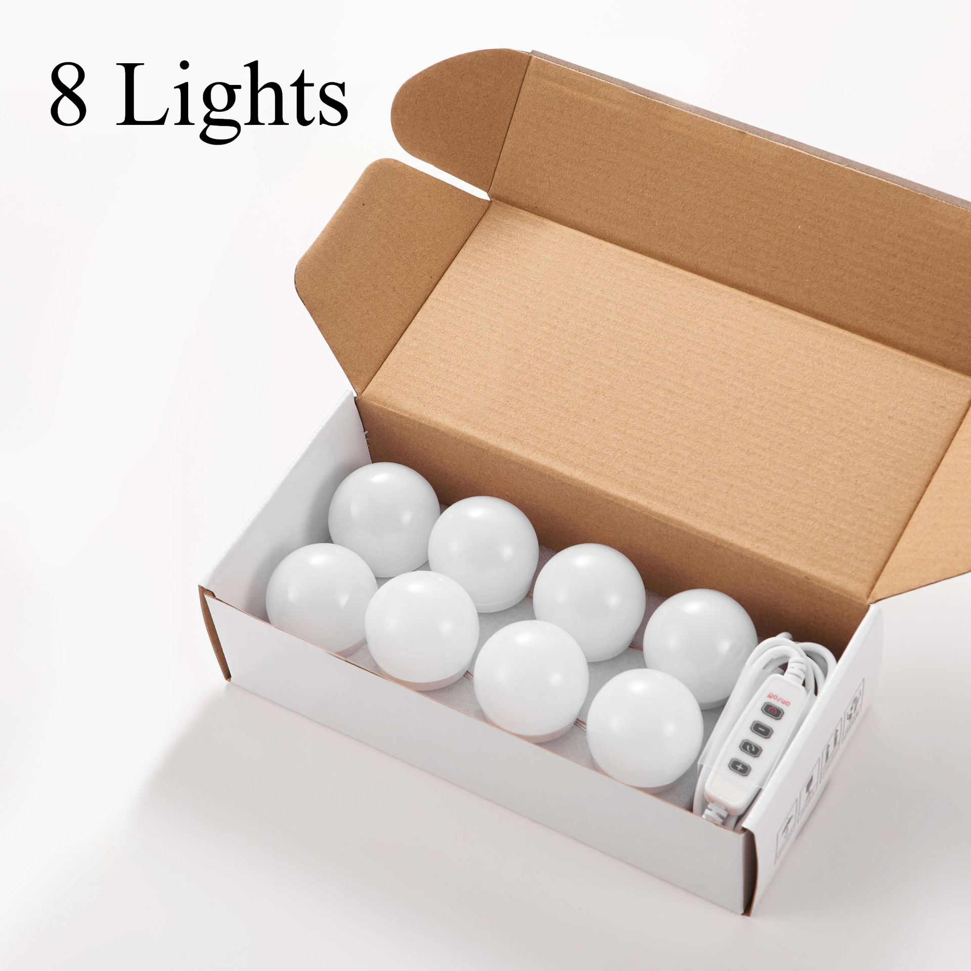 Hollywood LED Vanity Mirror Lights Stick On Kit with Dimmable Color Modes USB Powered