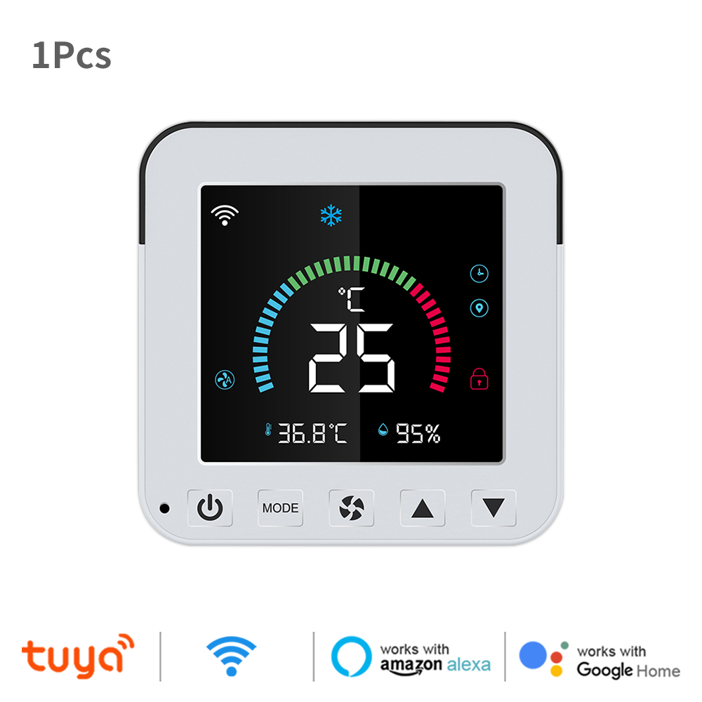 Smart WiFi Thermostat IR Remote Controller for AC with Temperature Humidity Monitor & Voice Control