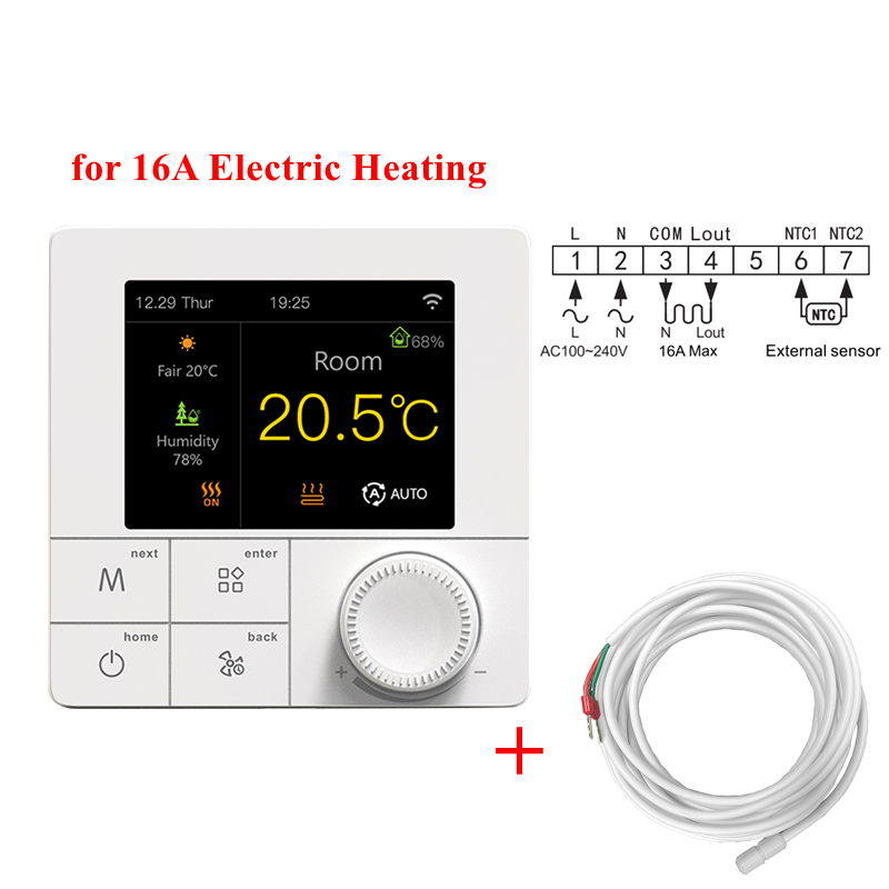 Smart WiFi Thermostat for Floor Heating Tuya App Alexa Google Home Control