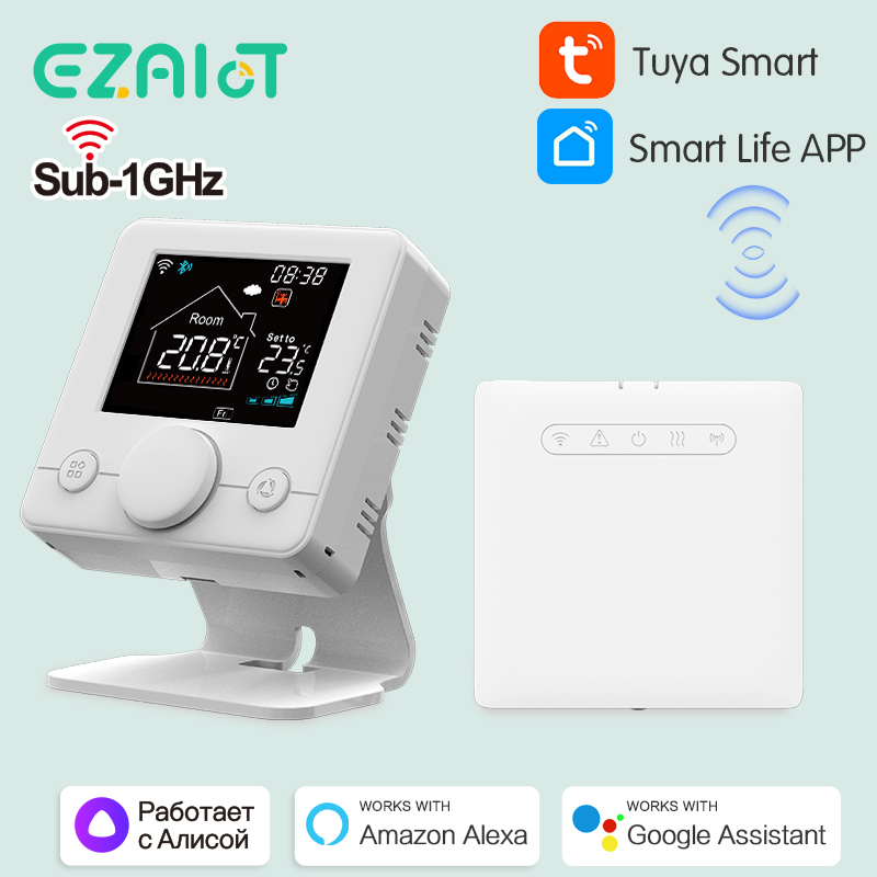 Smart WiFi Thermostat with Receiver for Boiler Programmable Heating Control