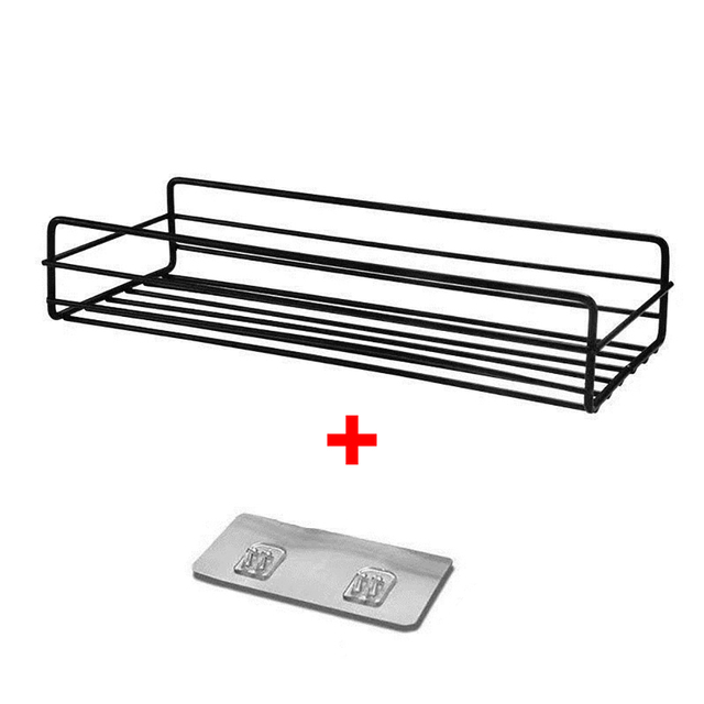 Multi Use Wall Mounted Spice Rack Metal Shelf for Kitchen & Bathroom Storage