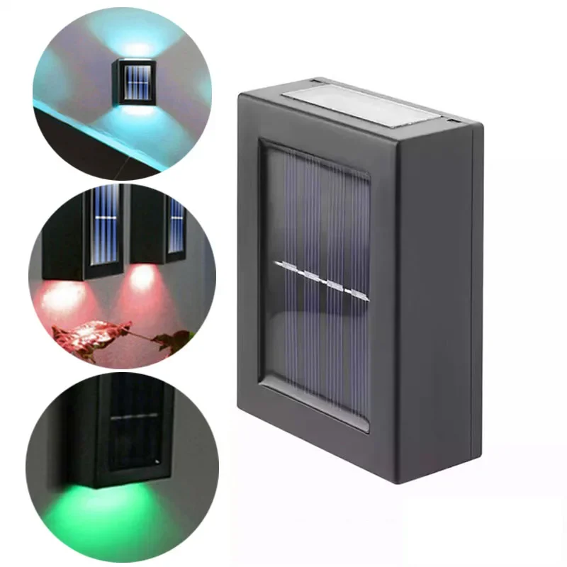 Solar Up Down Wall Light Outdoor Waterproof LED Garden Lamp