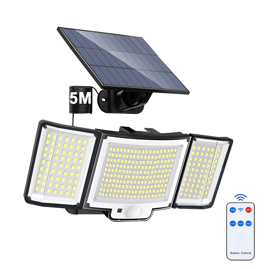 Solar Motion Sensor LED Wall Light Outdoor Waterproof Security Lamp