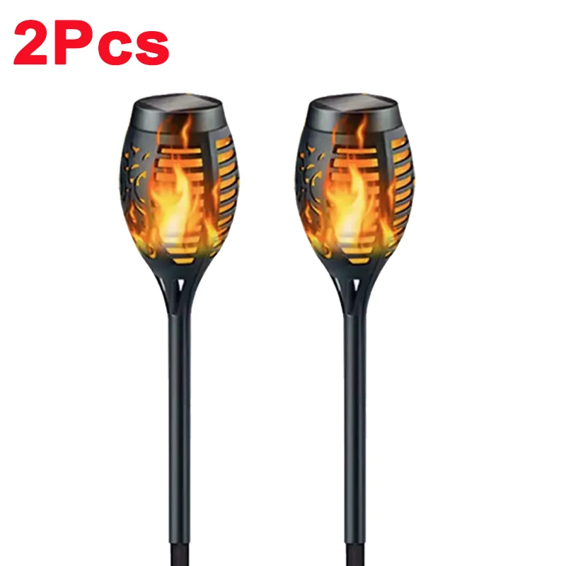 Solar Flame Torch Lights Waterproof Outdoor Garden Pathway Decor