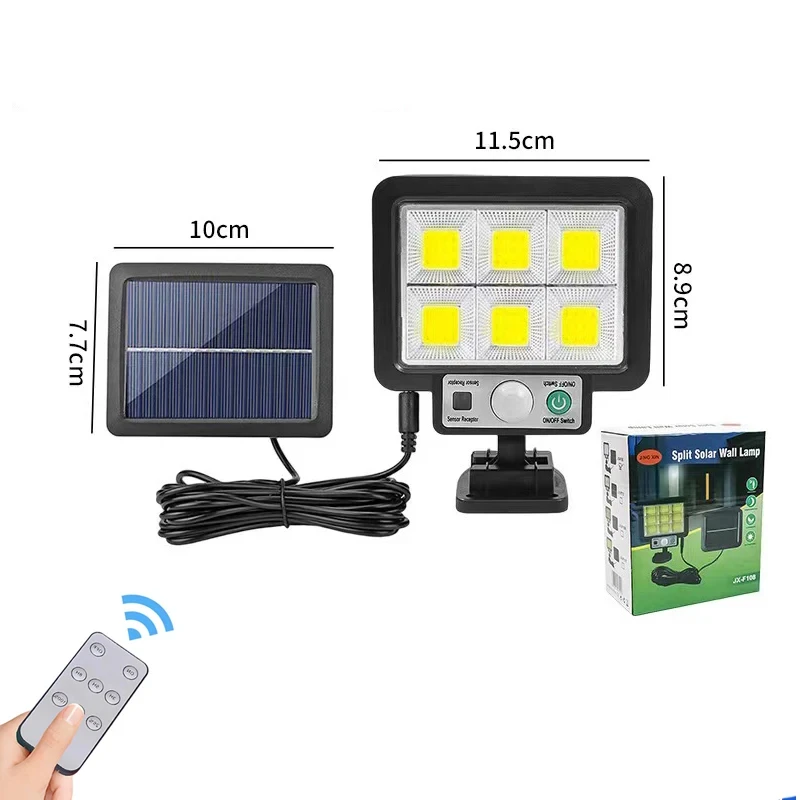 Solar Motion Sensor Wall Light Outdoor Waterproof Split Security Lamp