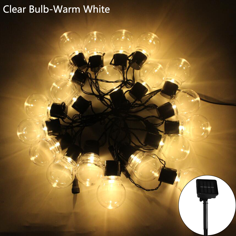 Solar LED Globe String Lights Outdoor Waterproof Garden Fairy Lights for Patio Party Decor