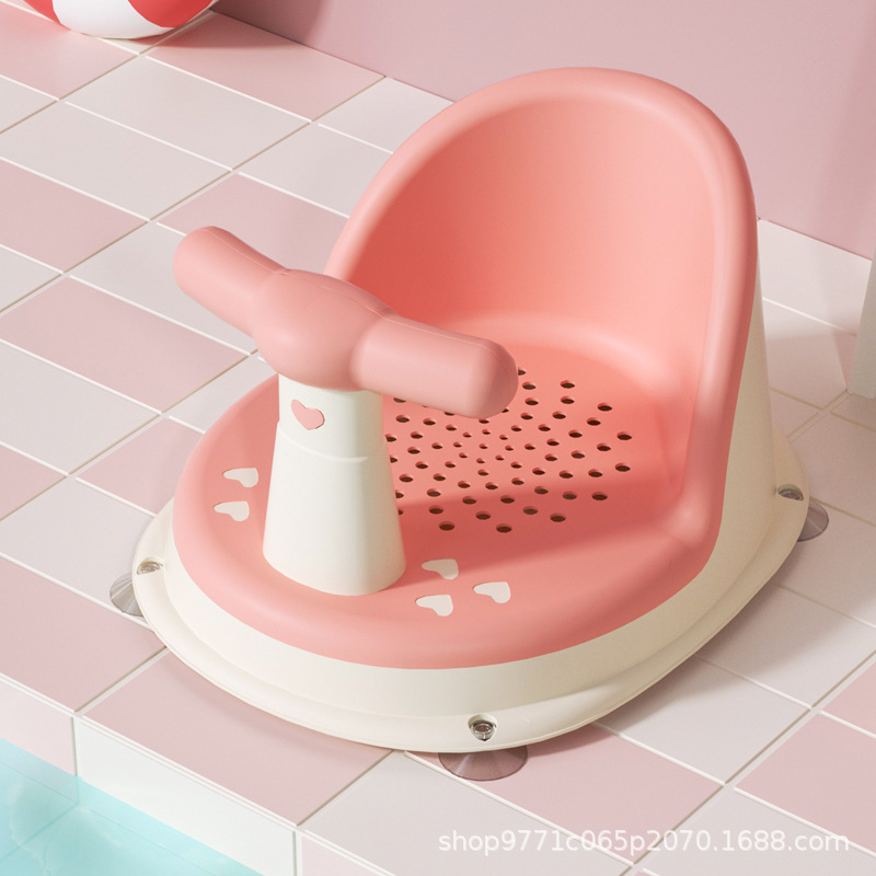 Foldable baby shower seat with support Anti Slip infant bath chair for newborns and toddlers