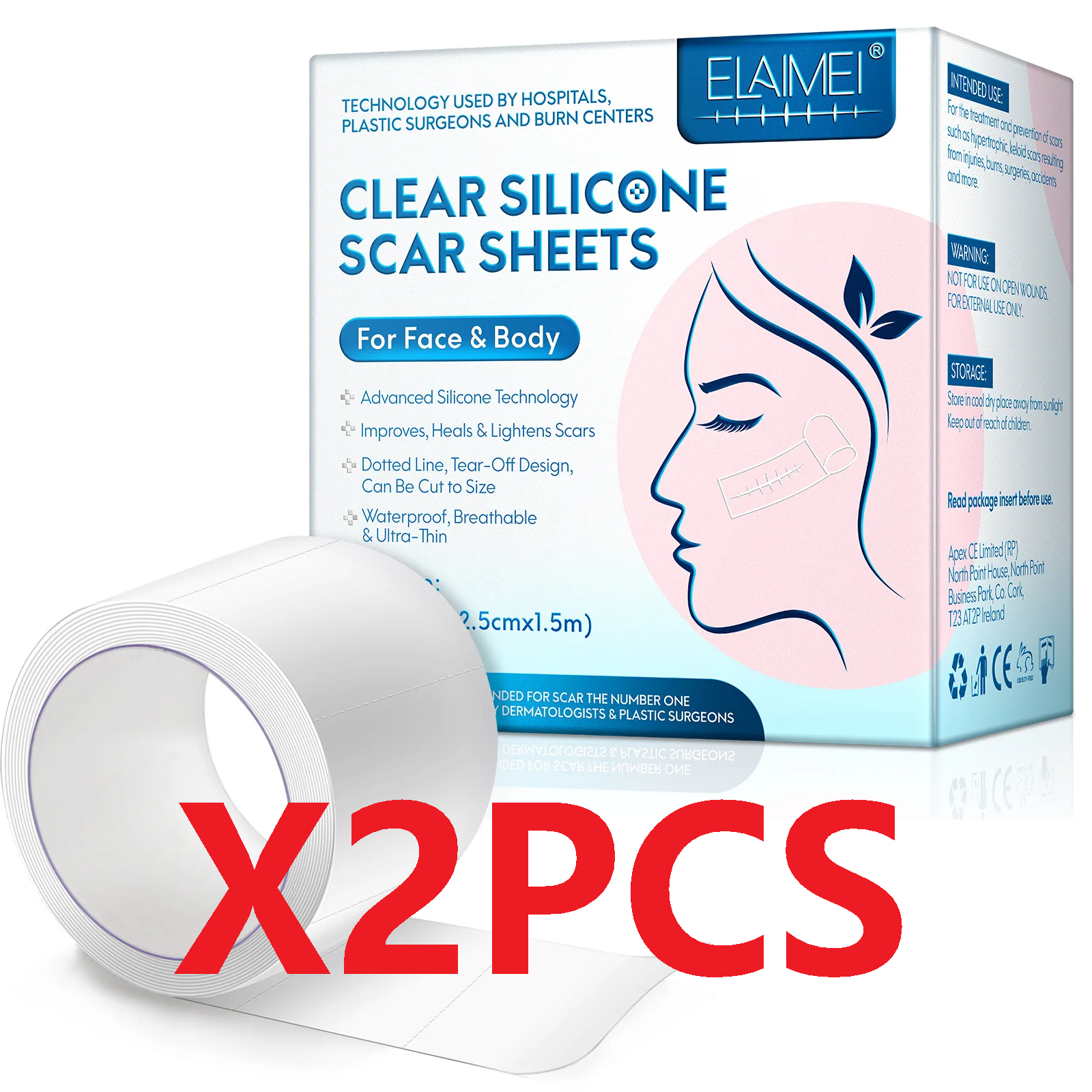 Invisible Silicone Scar Sheets Roll for Scar Removal and Skin Recovery Tape