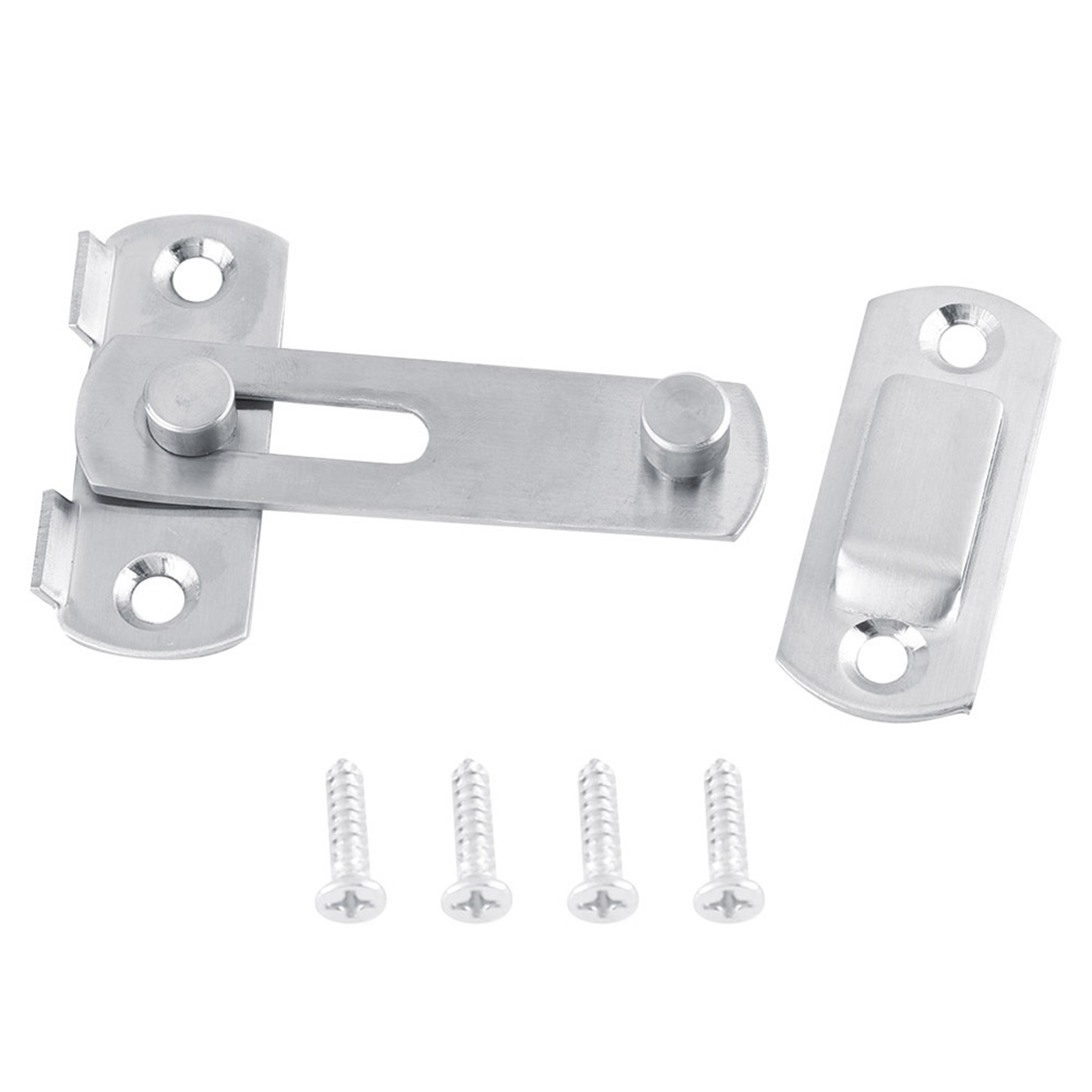 Inch Stainless Steel Hasp Latch Sliding Door Lock for Cabinets Windows and Doors