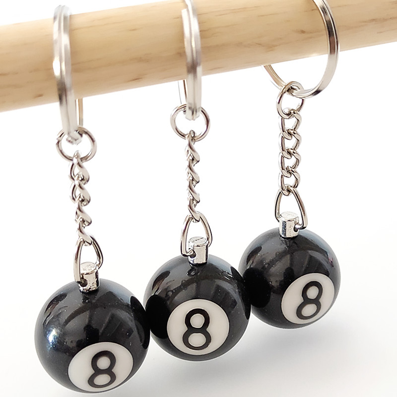 Lucky Ball Billiard Keychain Mini Pool Ball Keychain for Players & Gift Lovers
