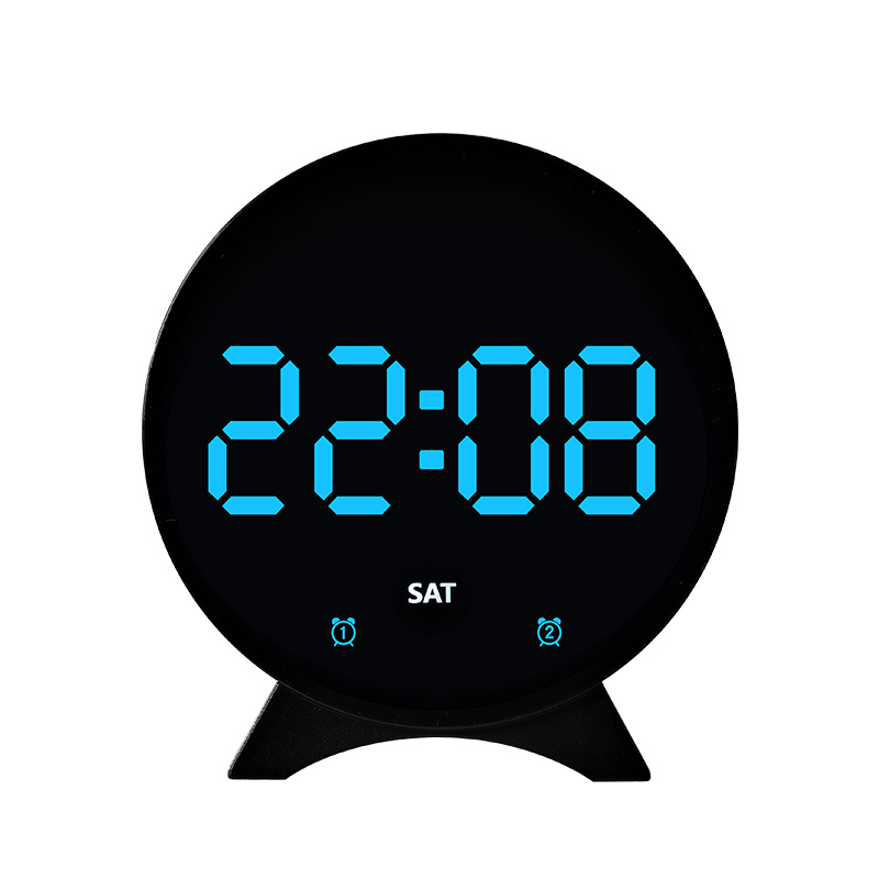 Digital Alarm Clock with Dual Alarm, LED Display, USB Powered Bedside Clock with Temperature & Date