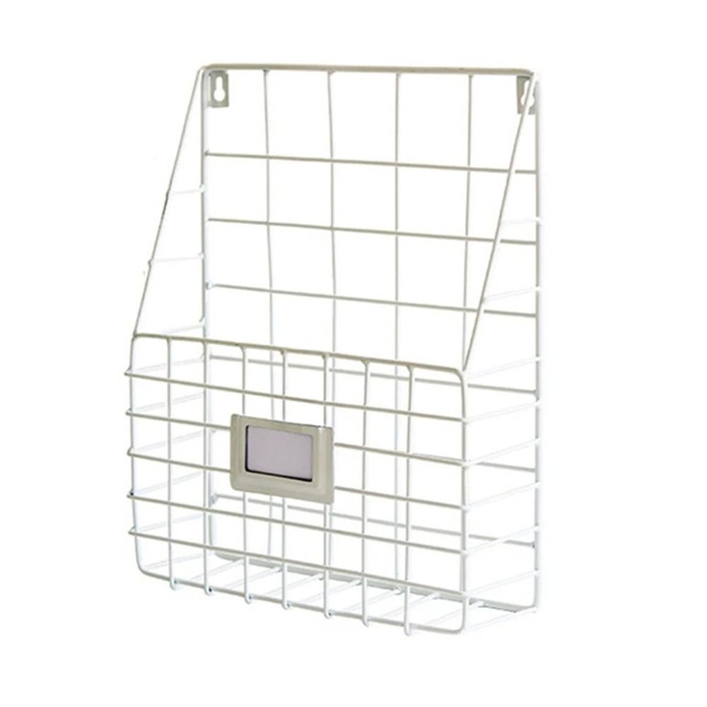 Wall Mounted File Organizer Metal Mesh Magazine Holder for Mail, Documents & Office Storage