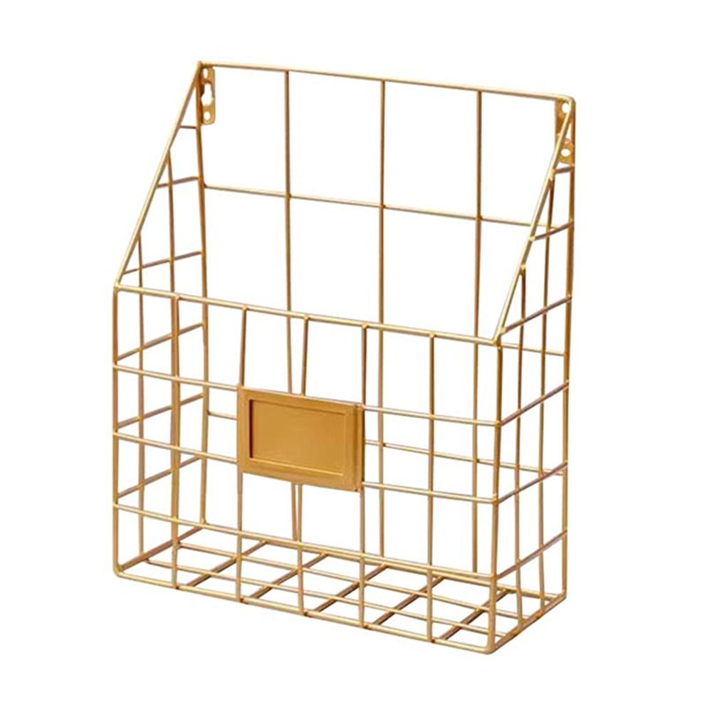 Wall Mounted Magazine Holder Metal Mesh Mail and File Organizer