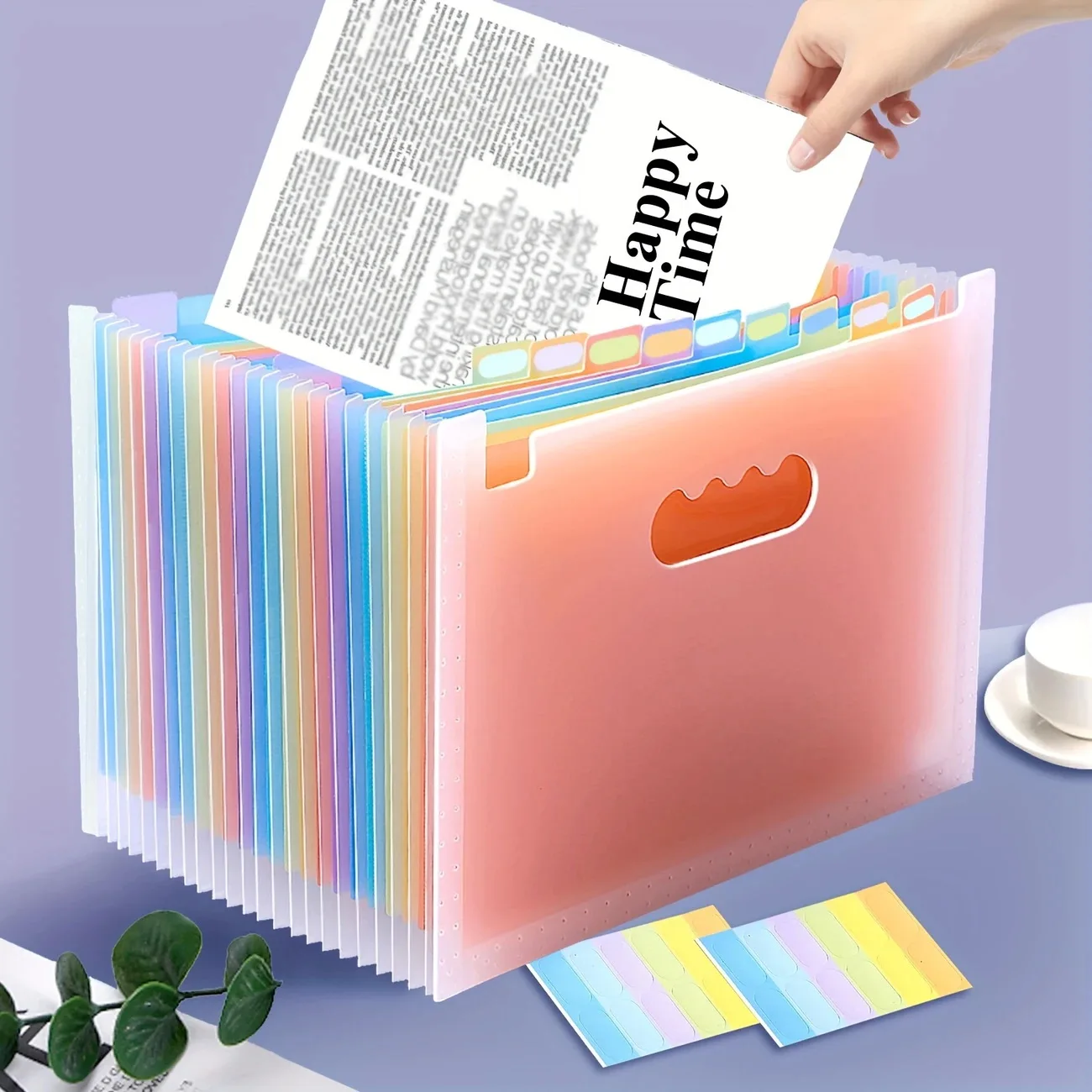 Pocket Expanding File Folder A4 Letter Size Accordion Document Organizer