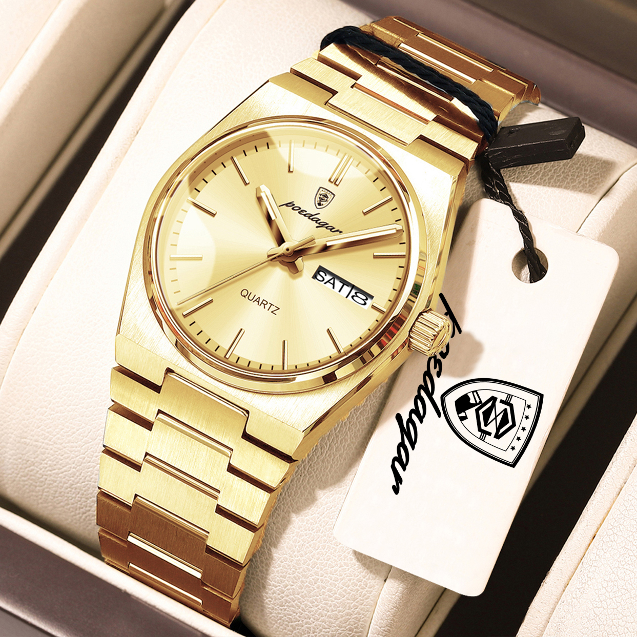 Luxury Womens Watch Waterproof Luminous & Stainless Steel Quartz Wristwatch