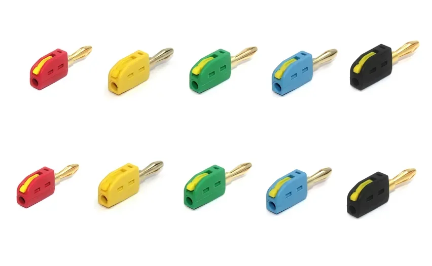 Banana Plug Connectors Gold Plated Quick Connect Electrical Test Plugs