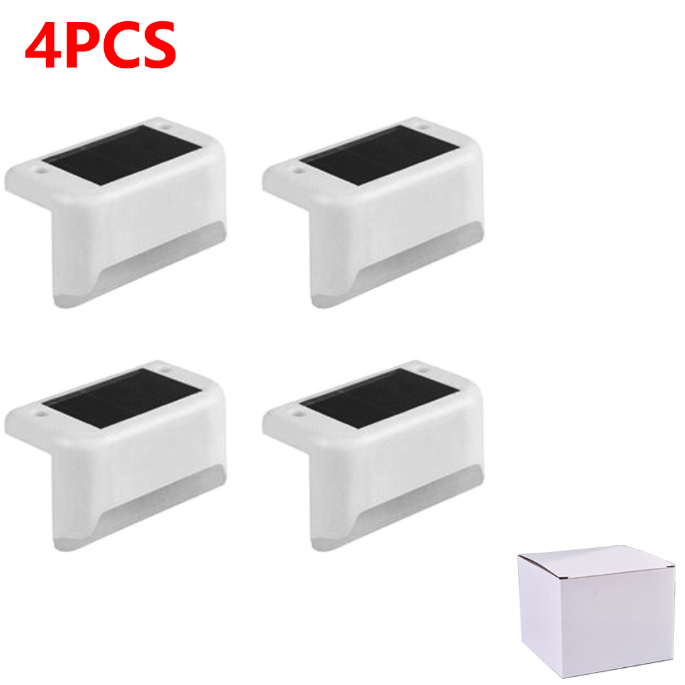 Warm White Solar Step Lights Waterproof LED Outdoor Stair and Garden Lights