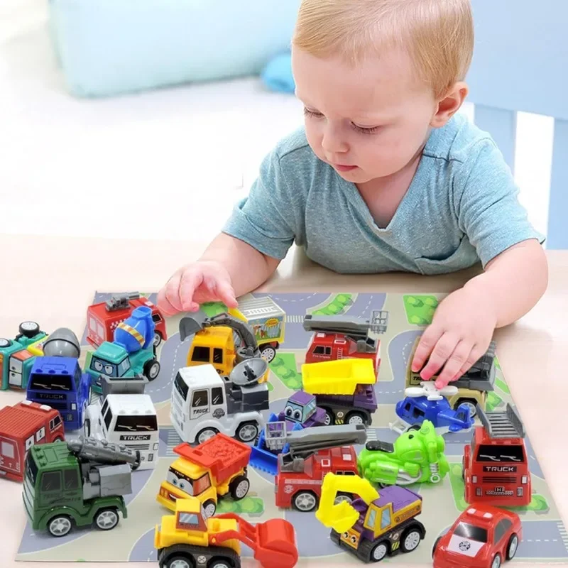 Race Day Advent Calendar with 24 Pull Back Toy Cars in Bright Colors