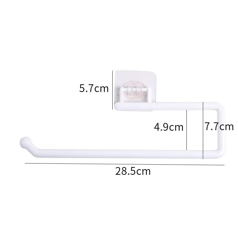 Punch-Free Wall Mounted Metal Paper Towel Roll Holder