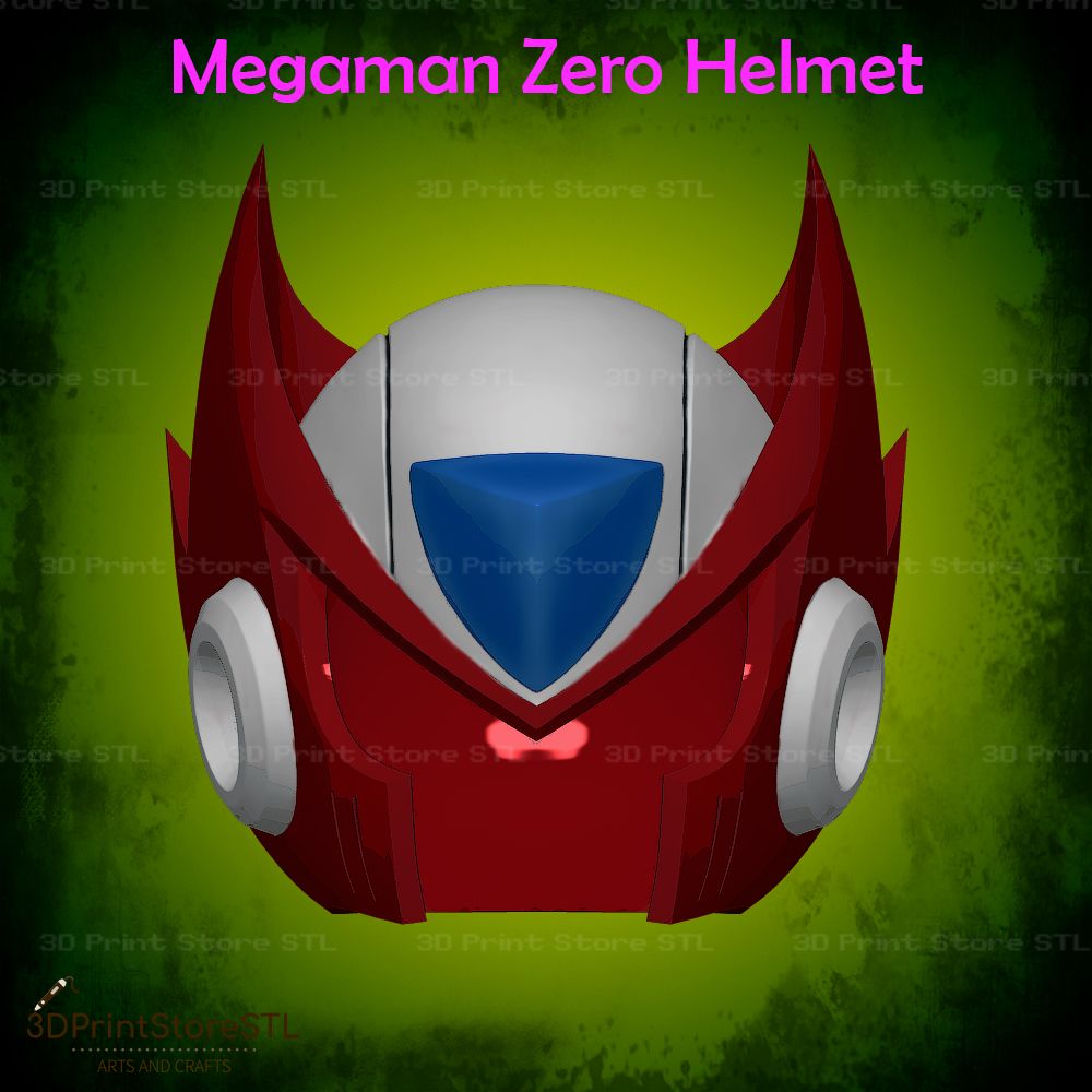 Megaman Zero Helmet Cosplay Mega Man X - STL File 3D print m | Inspire