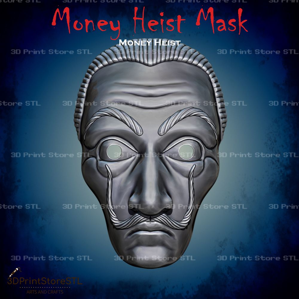 Hesit Mask Dali Mask - Lacasa de papel Mask Cosplay Money Heist - STL F | Inspire ...