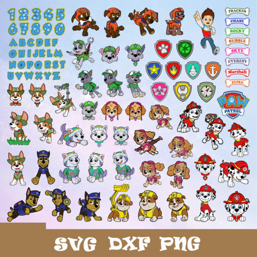 Paw Patrol Svg Bundle, Paw Patrol Svg, Paw Patrol Clipart | Inspire Uplift