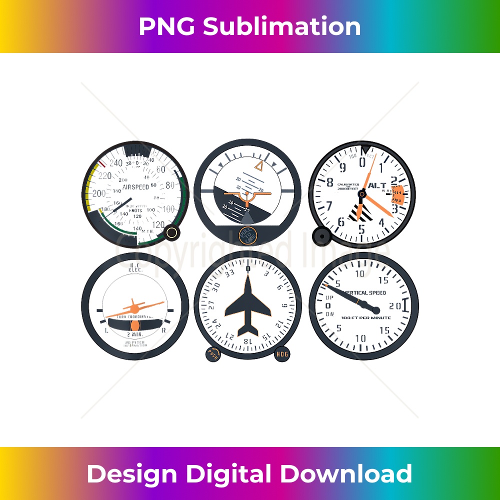 Pilot's Six Pack Basic Six Flight Instruments Aviation Tee - Inspire Uplift