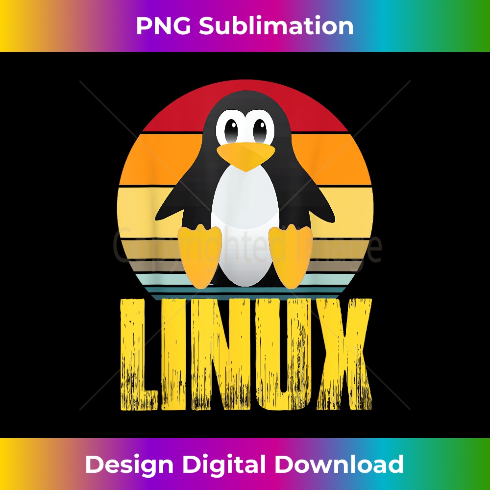 Linux Retro Vintage Penguin Nerd Heaven Geek Coding - Deluxe | Inspire ...