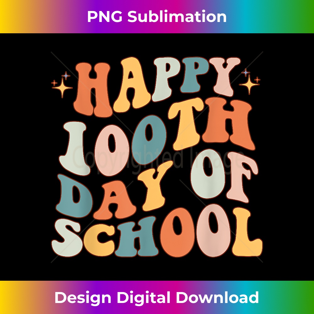 Retro 100th Day of School Teachers Kids Cute Happy 100 Days - Inspire ...