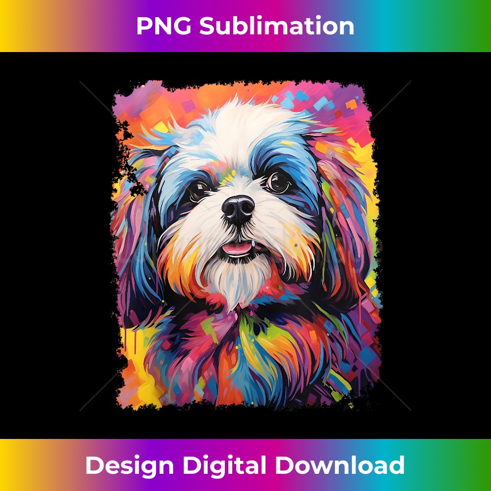 Dog Rainbow Shih Tzu - Futuristic PNG Sublimation File - Str - Inspire ...