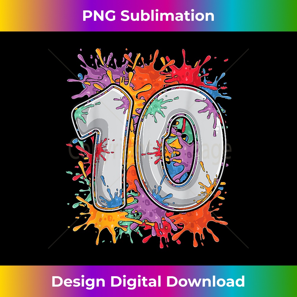 10 year old Colorful splashes 10th birthday Paint Splash - D | Inspire ...