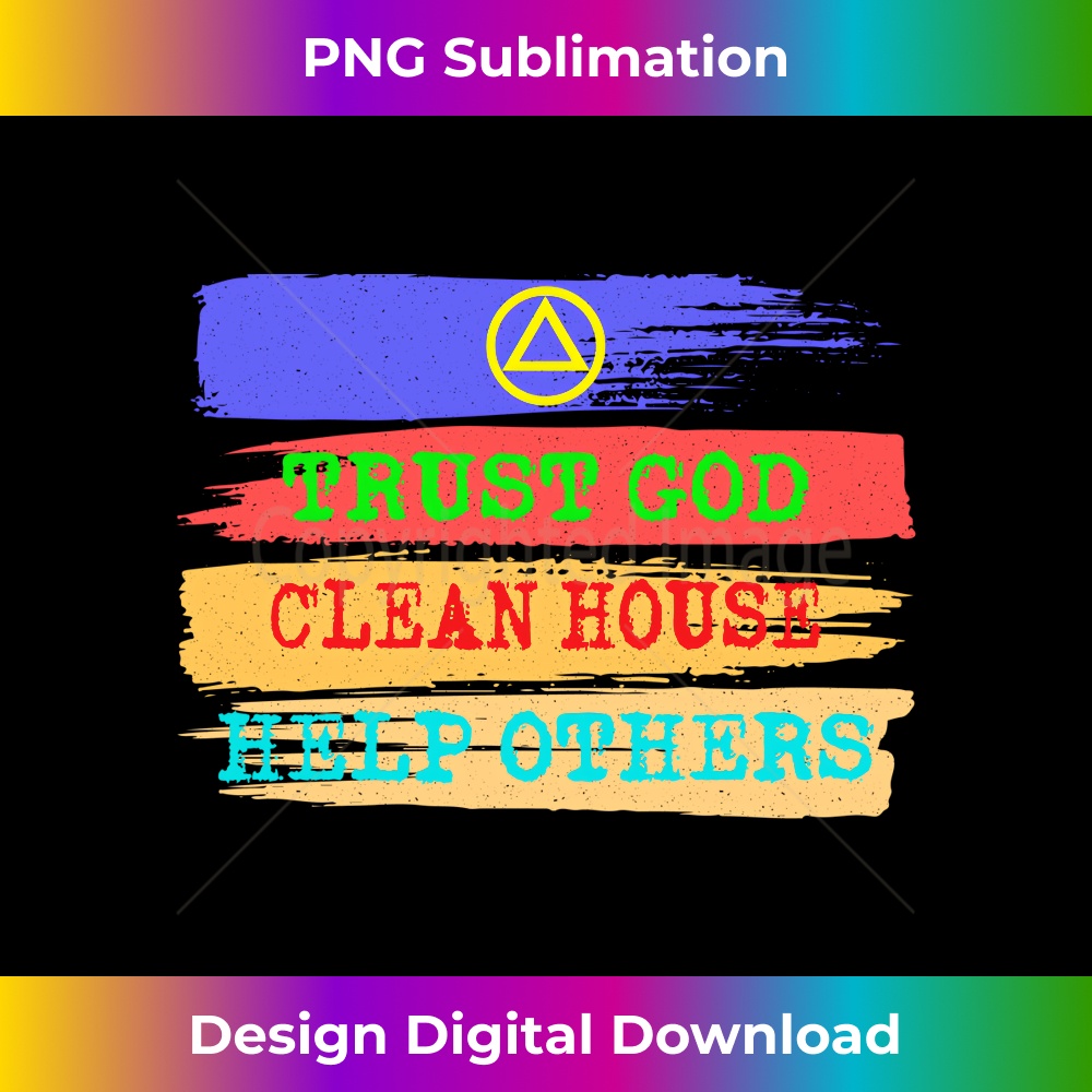 Trust God Clean House Help Others Alcoholics Anonymous Logo | Inspire ...