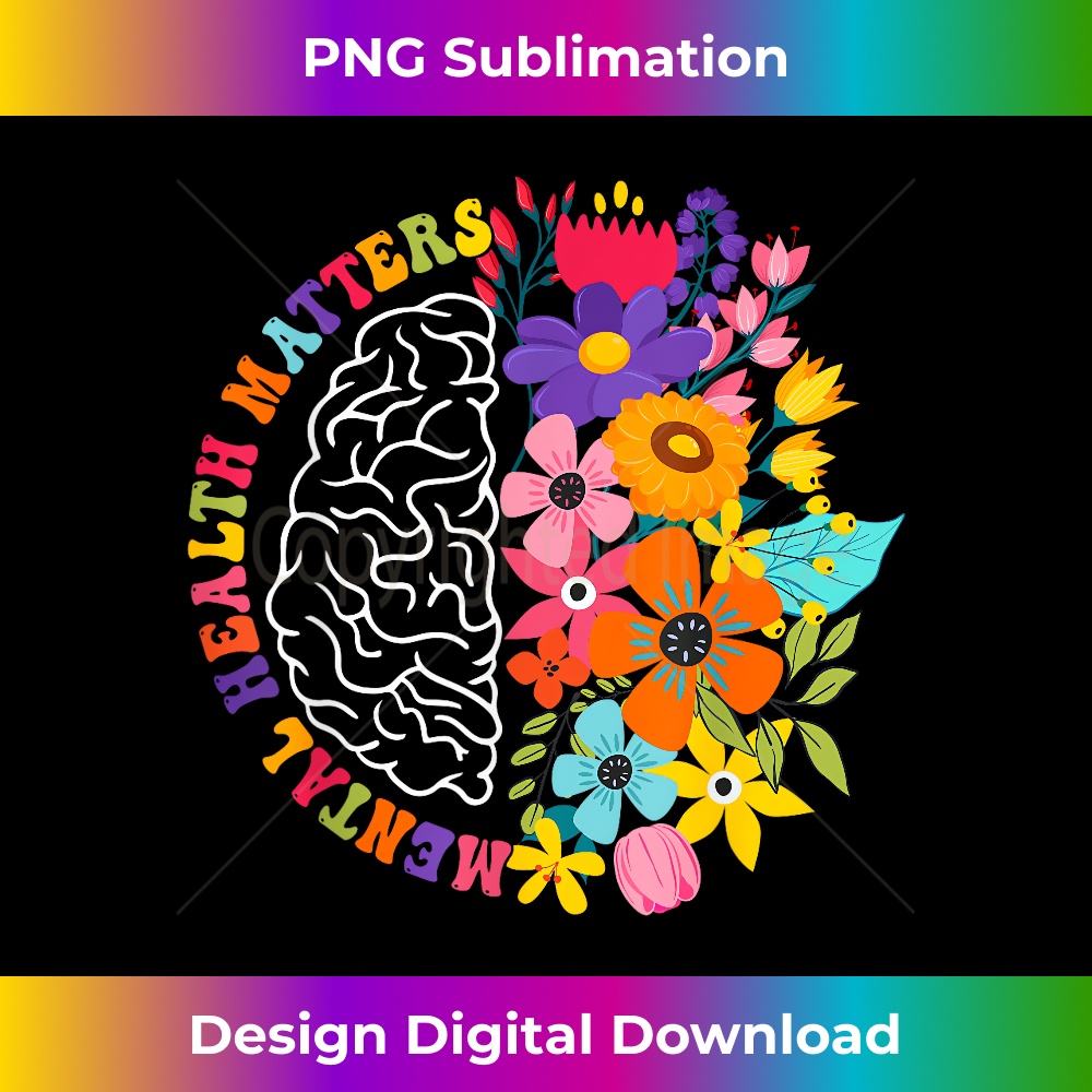 Mental Health Matters Floral Human Brain Illness Awareness - | Inspire ...