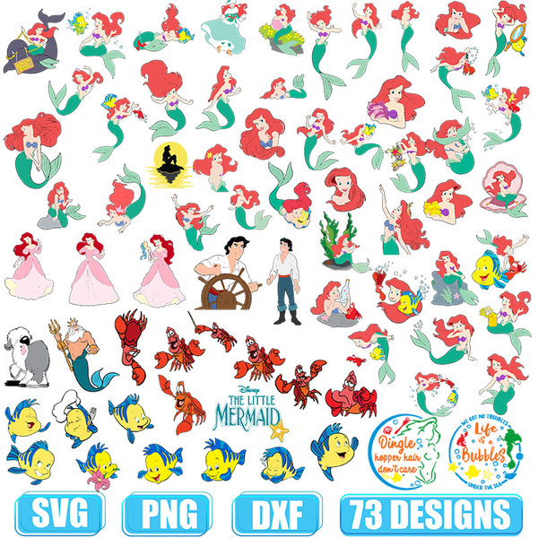 The Little Mermaid SVG Bundle, Little Mermaid SVG, Disney SV - Inspire