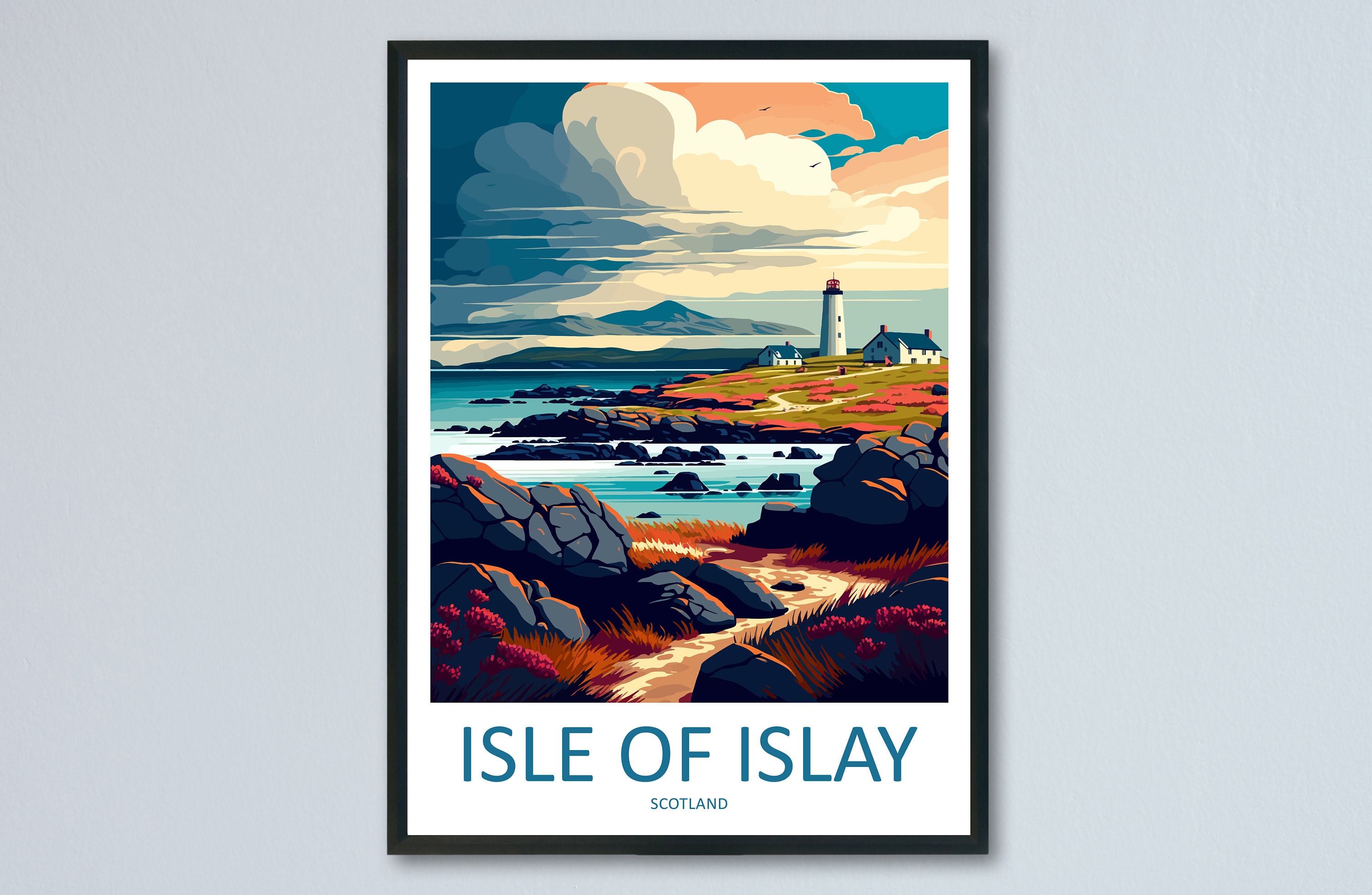 Isle Of Islay Travel Print Wall Art Isle Of Islay Wall Hangi | Inspire ...