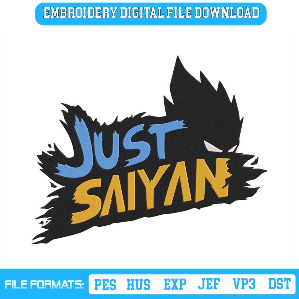 Just Saiyan Embroidery Designs File, Dragon Ball Machine Emb - Inspire ...