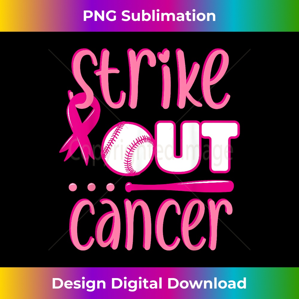 Strike Out Cancer Softball Ball Mammogram Pink Ribbon Game - | Inspire ...