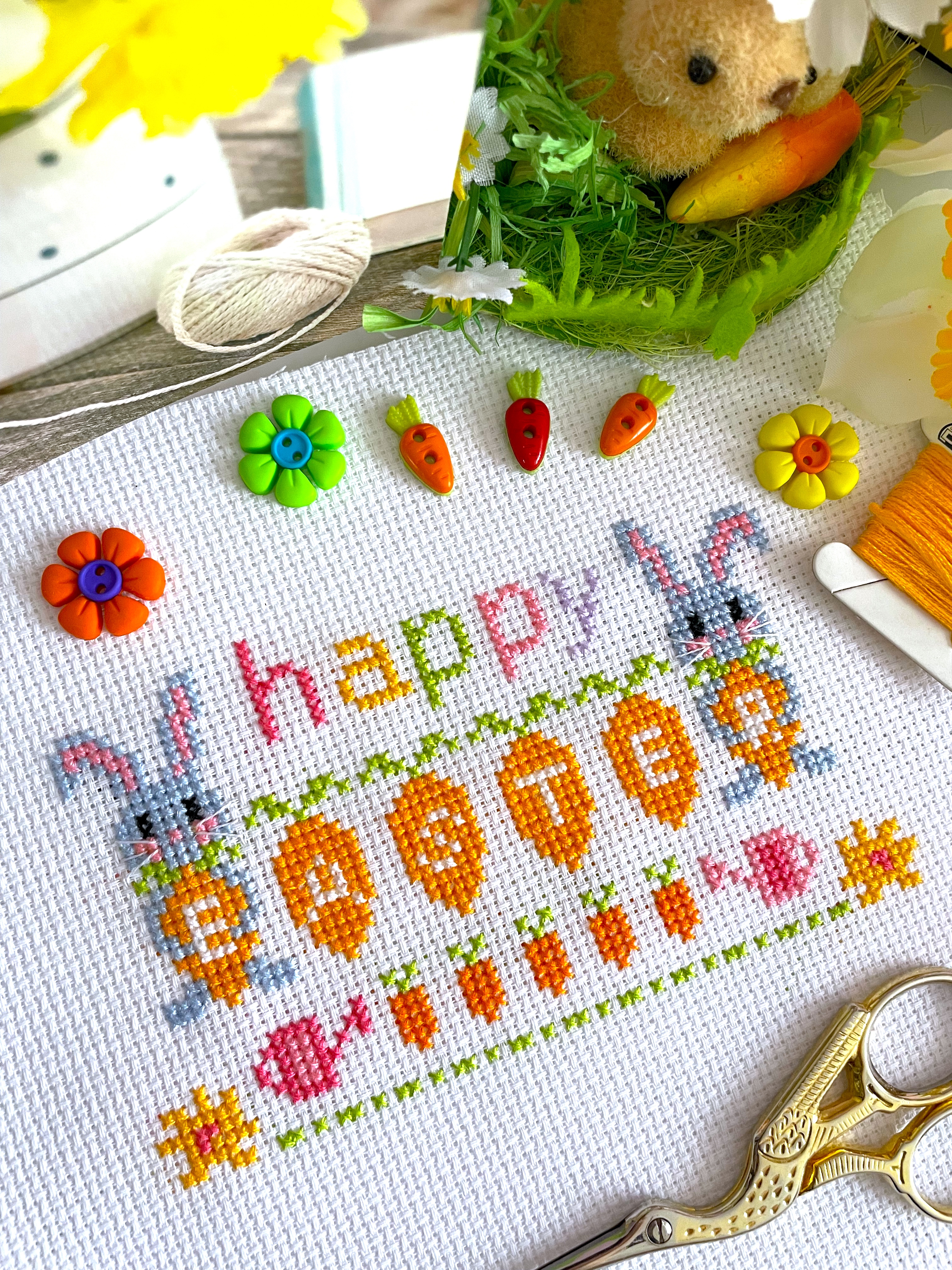 HAPPY EASTER BUNNIES cross stitch pattern PDF by CrossStitch | Inspire ...