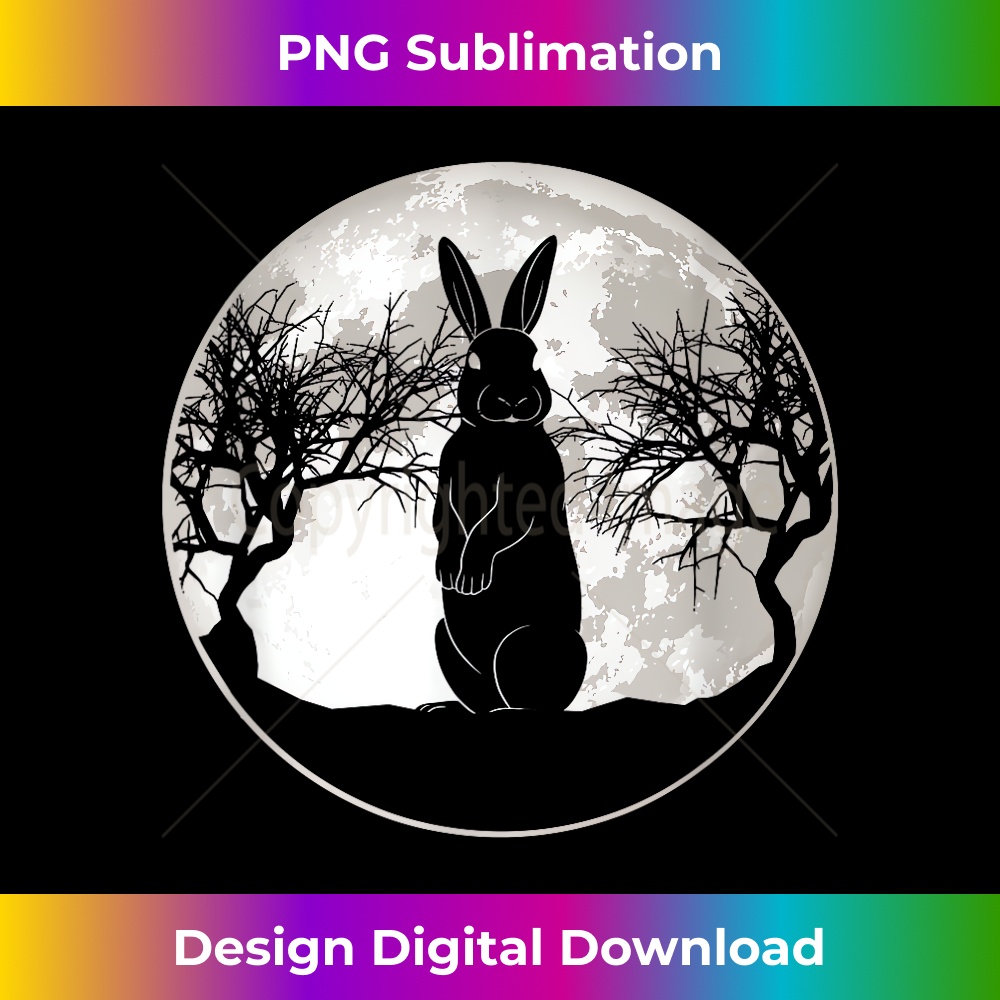 Scary Bunny Moon Night Rabbit - Deluxe PNG Sublimation Downl | Inspire ...