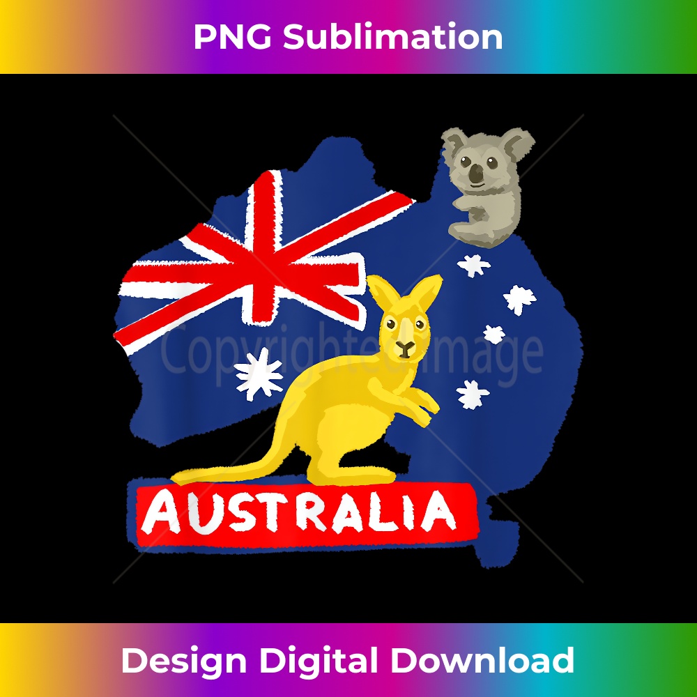 Australia Flag Map Continent Kangaroo Koala - Deluxe PNG Sub - Inspire ...