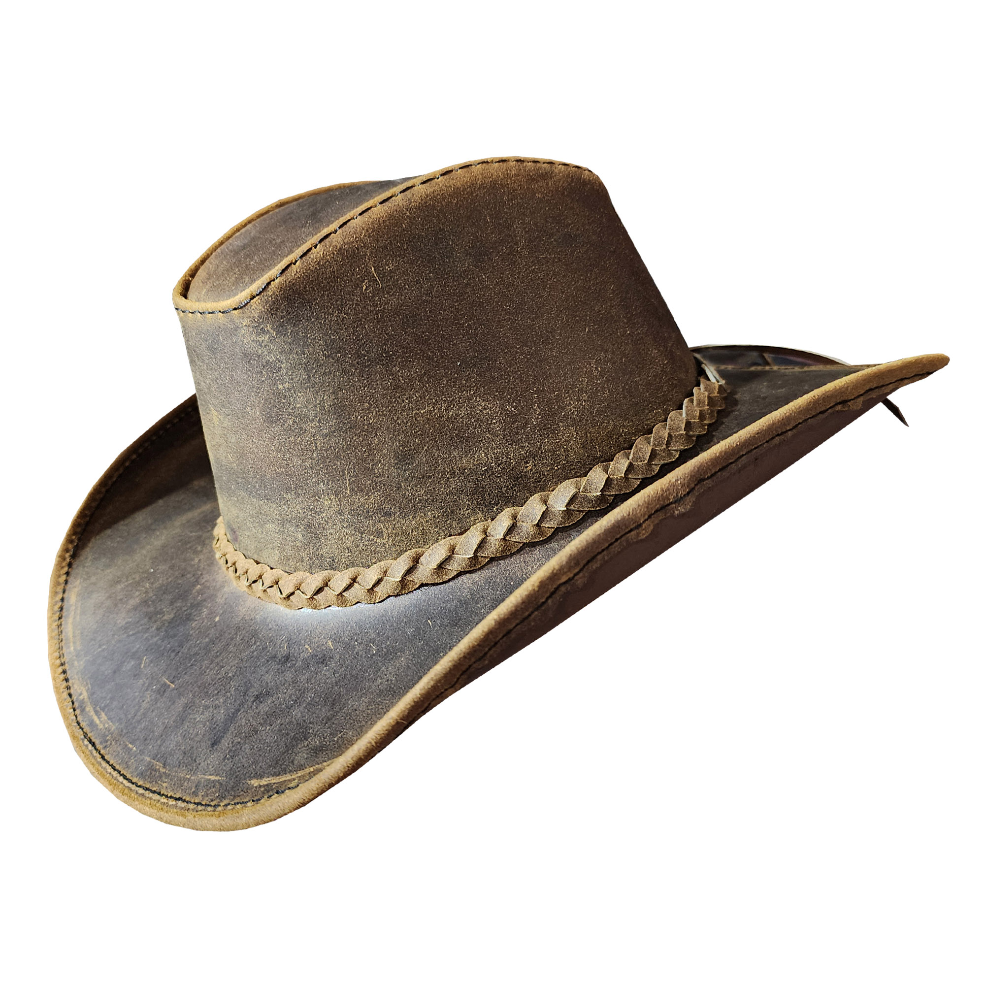 Texas Western Icon Cowboy Rusty Brown Leather Hat | Inspire Uplift