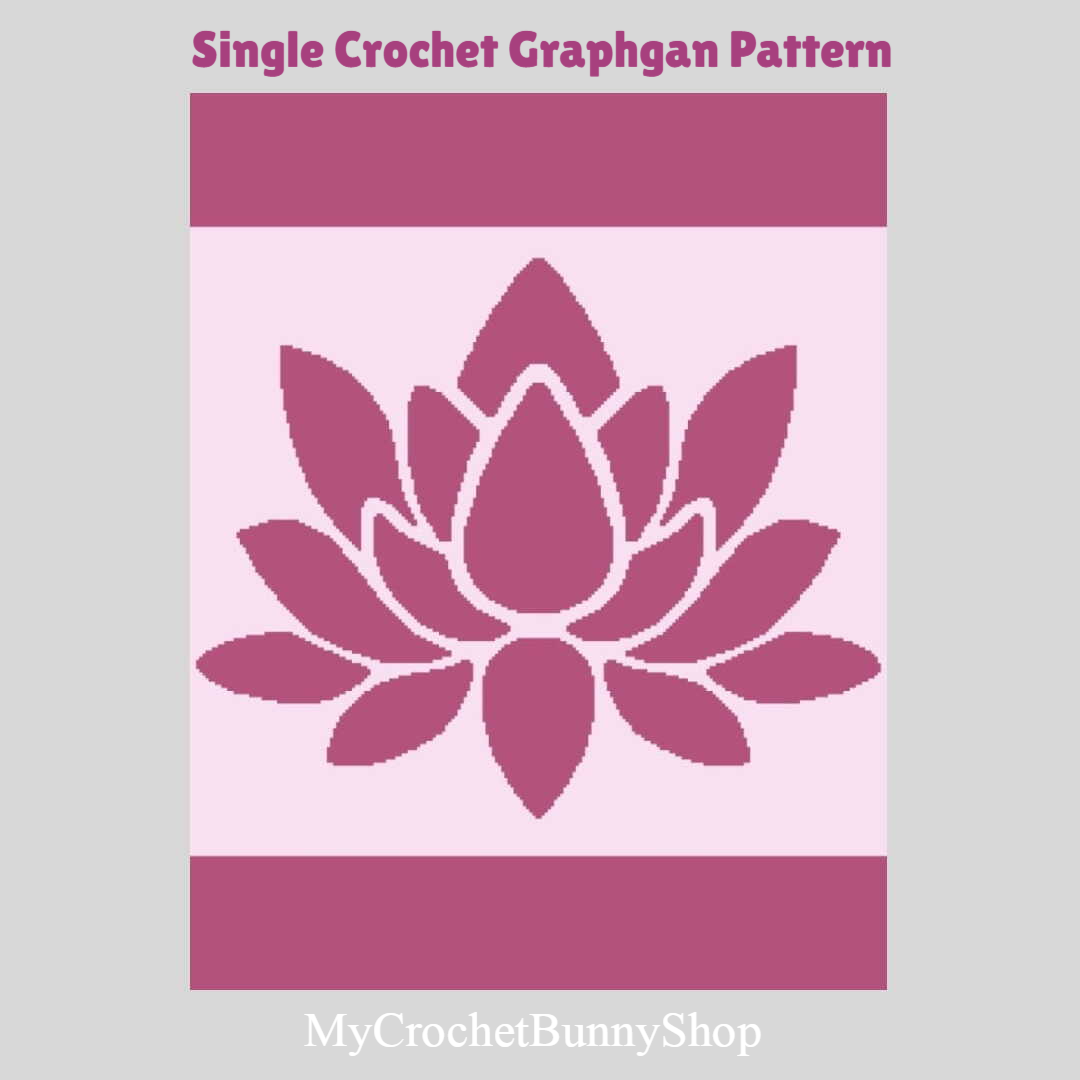 Flower Graphgan Pattern Lotus Single Crochet Graphgan Blanket Pattern PDf download | Inspire Uplift