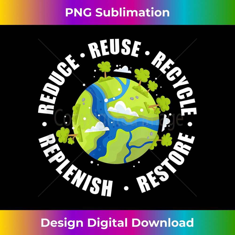 Reduce Reuse Recycle Earth Day - Deluxe PNG Sublimation Down - Inspire ...