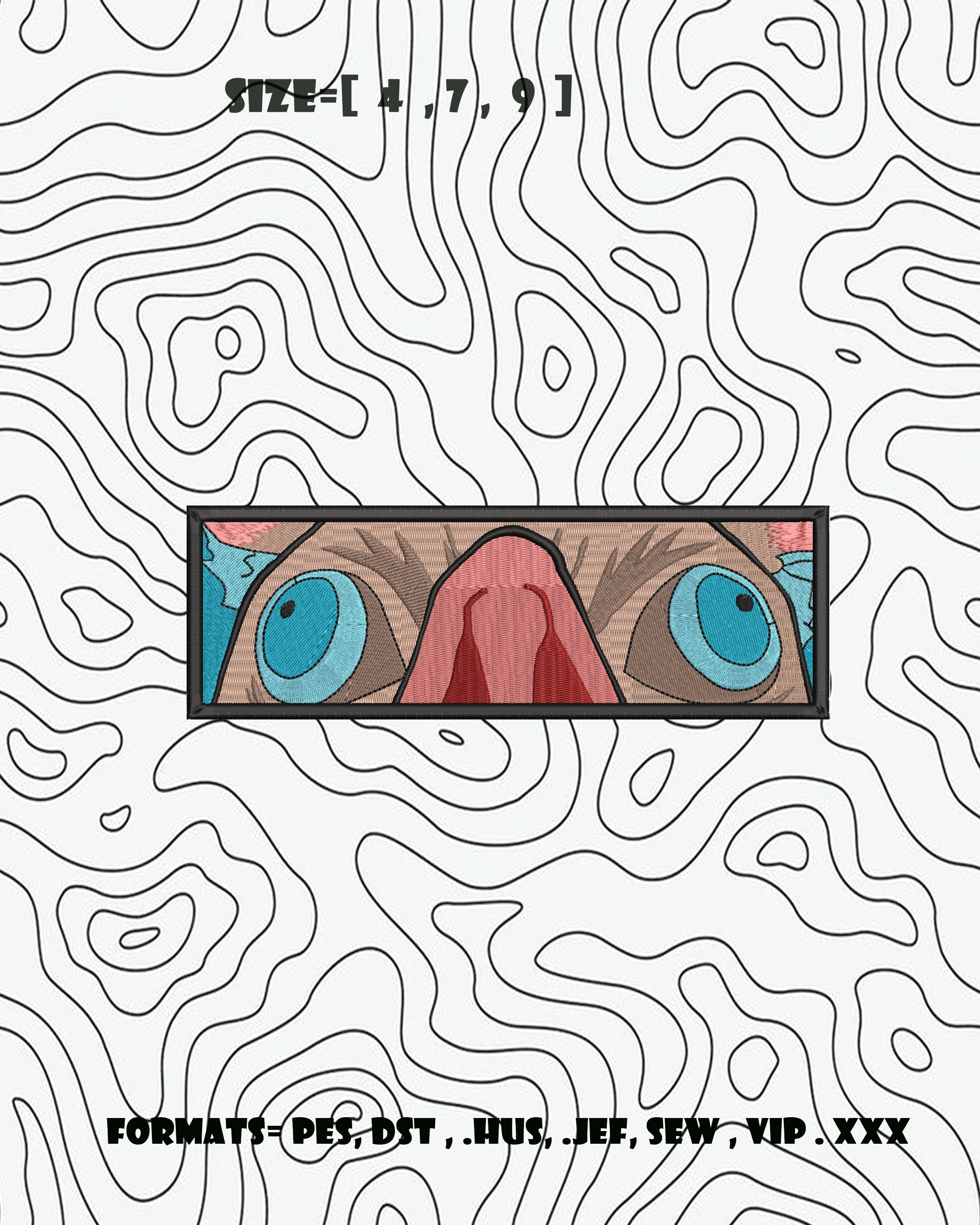 Pattern For Inosuke Mask Inosuke Mask Embroidery Design, Anime design, Anime shirt, A | Inspire ...
