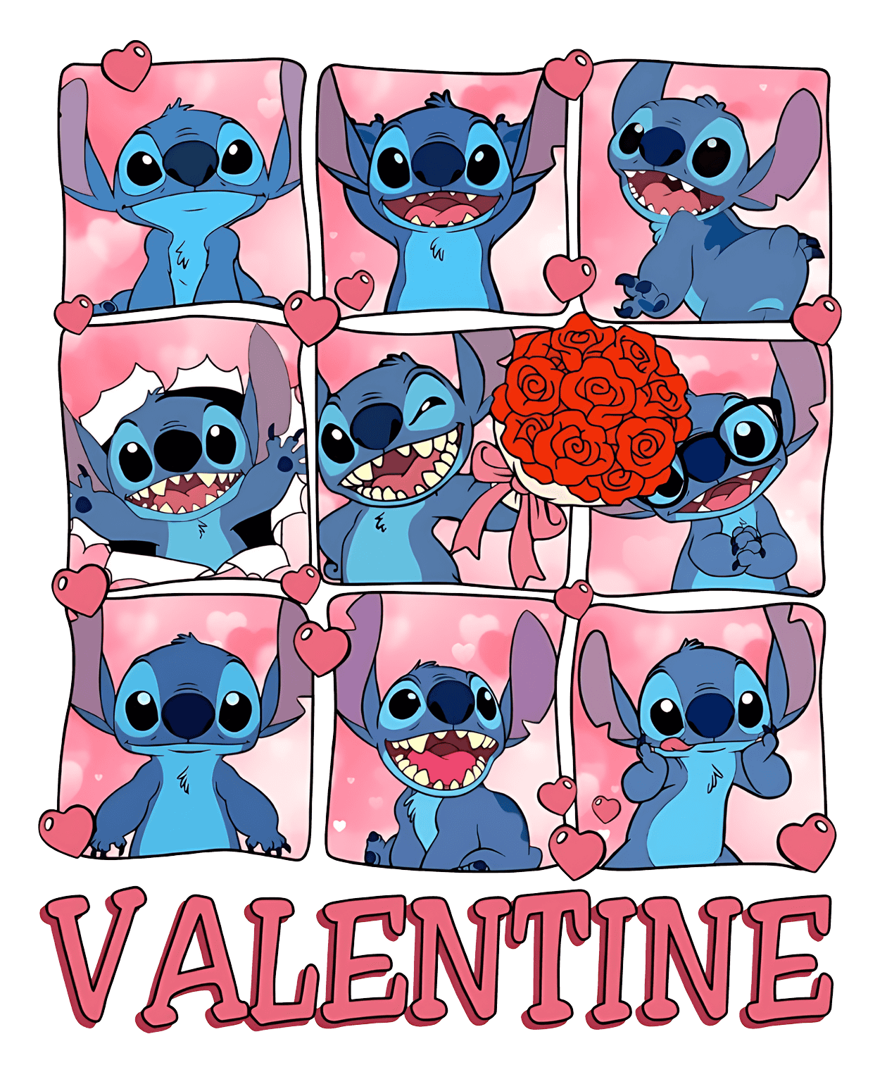 Disney Stitch Valentines Day PNG | Inspire Uplift
