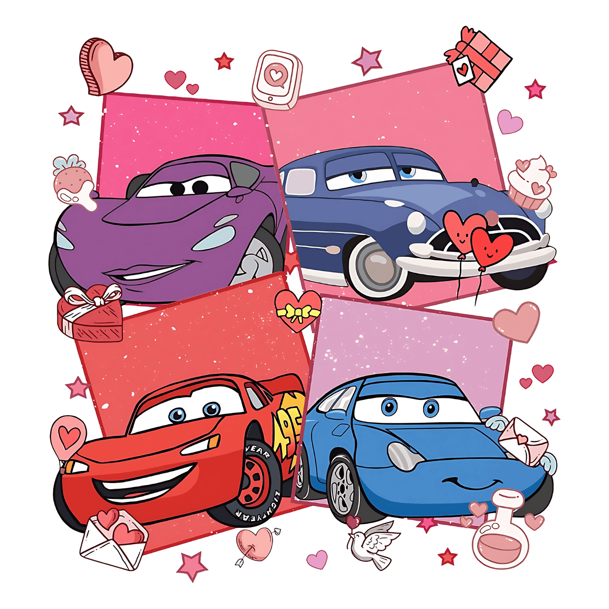 Lightning Mcqueen Friends Valentine PNG | Inspire Uplift