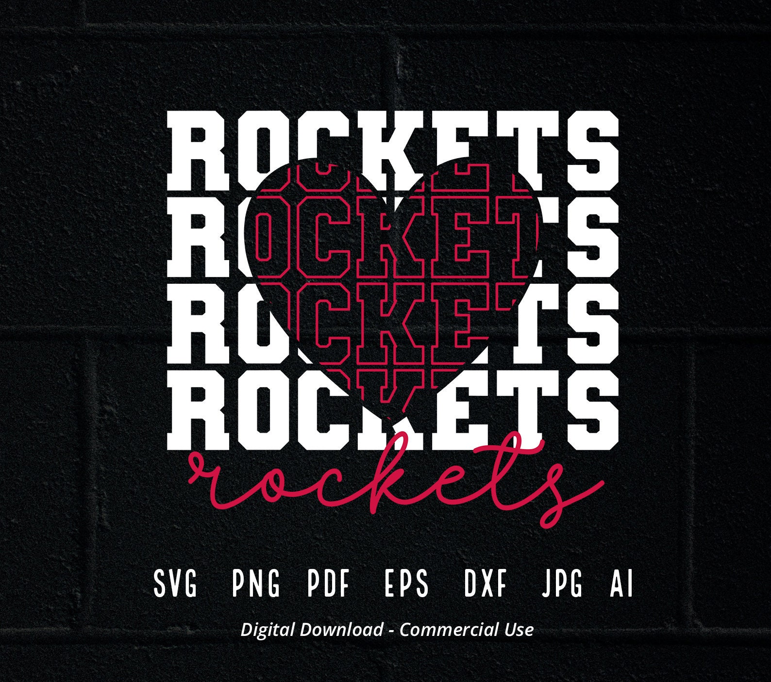 Stacked Rockets SVG, Rockets Mascot svg | Inspire Uplift